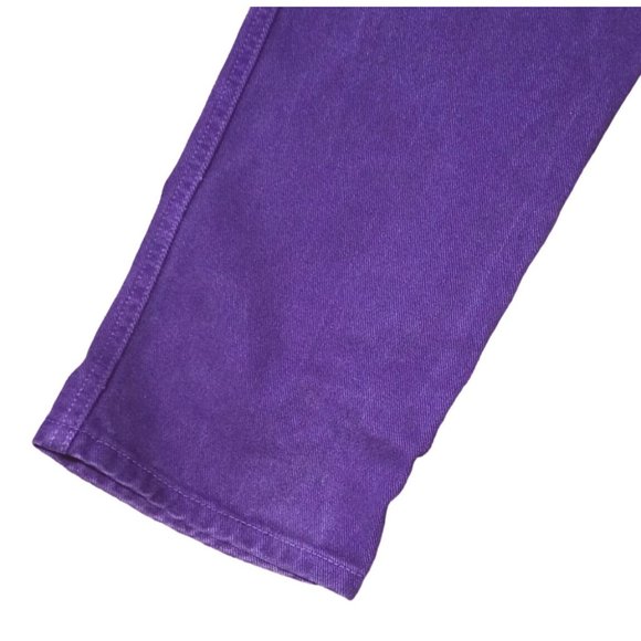 Vintage Bar None Jeans Purple High Waist Rise Thoroughbred 24 inch Waist 7 / 8 R - Picture 11 of 14